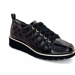 Sport Chic|Baskets<XSA Baskets Légère 160 Vernis & Cuir Matelassé Noir