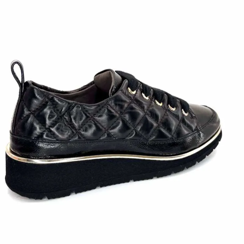 Sport Chic|Baskets<XSA Baskets Légère 160 Vernis & Cuir Matelassé Noir