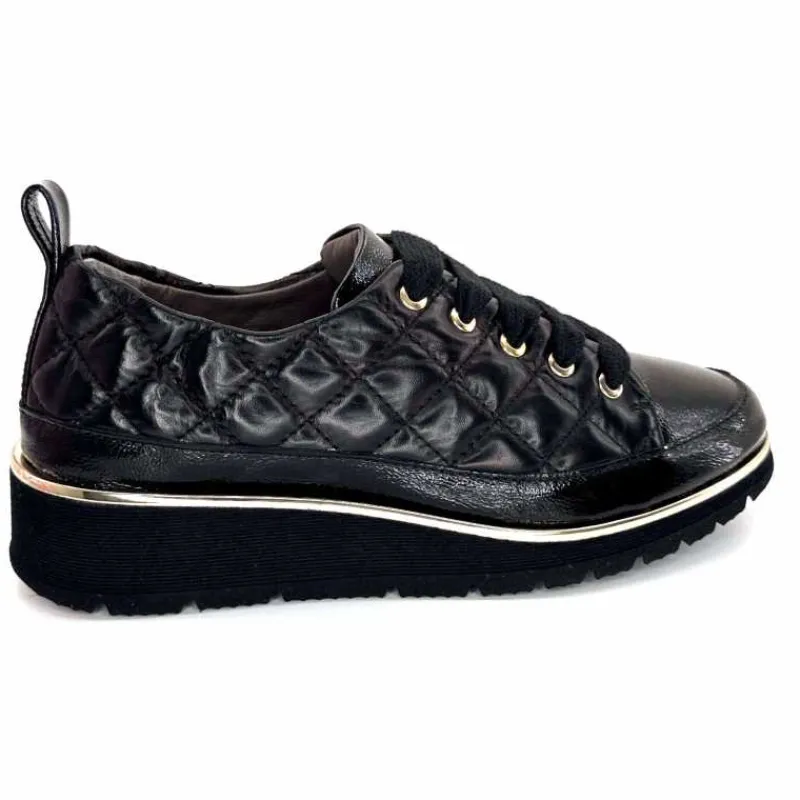 Sport Chic|Baskets<XSA Baskets Légère 160 Vernis & Cuir Matelassé Noir