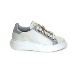 Teenager|Bijoux<Méliné Baskets Bi 7 Acc Var p9780 Cuir Bijoux Blanc