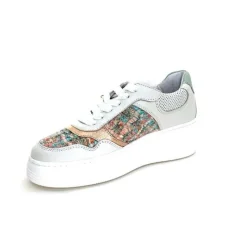 Bijoux|Baskets<Méliné Baskets Ne 831 Cat 1 Var Cuir Gris Textile Bleu Rose Bijoux GrisClair