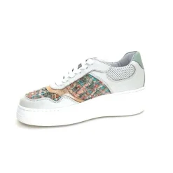 Bijoux|Baskets<Méliné Baskets Ne 831 Cat 1 Var Cuir Gris Textile Bleu Rose Bijoux GrisClair