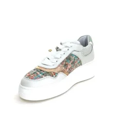 Bijoux|Baskets<Méliné Baskets Ne 831 Cat 1 Var Cuir Gris Textile Bleu Rose Bijoux GrisClair