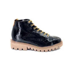 Sport|Baskets<Ivoire0130a Baskets Montante Ivoire 3g4925 Cuir Vernis Noir Marron