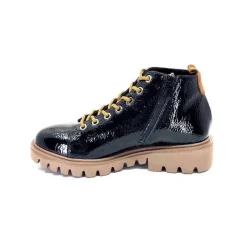 Sport|Baskets<Ivoire0130a Baskets Montante Ivoire 3g4925 Cuir Vernis Noir Marron