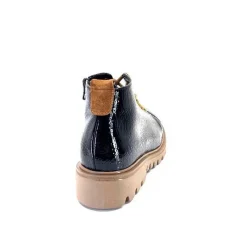 Sport|Baskets<Ivoire0130a Baskets Montante Ivoire 3g4925 Cuir Vernis Noir Marron