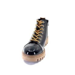 Sport|Baskets<Ivoire0130a Baskets Montante Ivoire 3g4925 Cuir Vernis Noir Marron