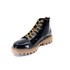 Sport|Baskets<Ivoire0130a Baskets Montante Ivoire 3g4925 Cuir Vernis Noir Marron