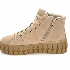 Compensées & Plateformes|Baskets<No Name Baskets Montante Play Mid W Daim Nude Beige