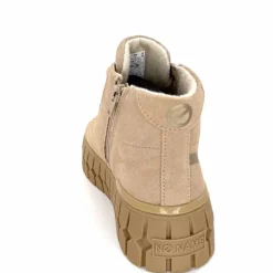 Compensées & Plateformes|Baskets<No Name Baskets Montante Play Mid W Daim Nude Beige