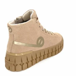 Compensées & Plateformes|Baskets<No Name Baskets Montante Play Mid W Daim Nude Beige