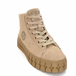 Compensées & Plateformes|Baskets<No Name Baskets Montante Play Mid W Daim Nude Beige