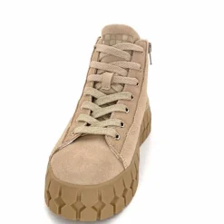 Compensées & Plateformes|Baskets<No Name Baskets Montante Play Mid W Daim Nude Beige