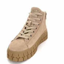 Compensées & Plateformes|Baskets<No Name Baskets Montante Play Mid W Daim Nude Beige