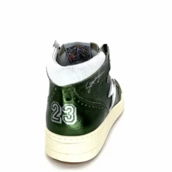 Teenager|Baskets<Semerdjian Baskets Montante SMR23 Braga A548 Cuir Métallique Vert