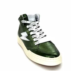Teenager|Baskets<Semerdjian Baskets Montante SMR23 Braga A548 Cuir Métallique Vert