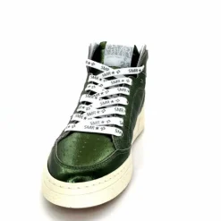 Teenager|Baskets<Semerdjian Baskets Montante SMR23 Braga A548 Cuir Métallique Vert