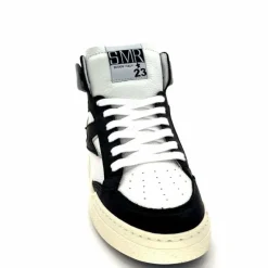 Teenager|Baskets<Semerdjian Baskets Montante SMR23 Braga A557 Cuir Noir Or Blanc