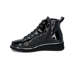 Sport Chic|Baskets<XSA Baskets Montante 9811Cuir Vernis Noir