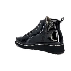 Sport Chic|Baskets<XSA Baskets Montante 9811Cuir Vernis Noir