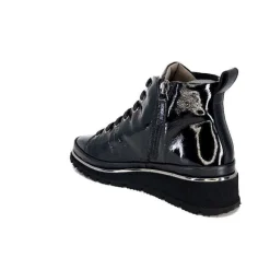 Sport Chic|Baskets<XSA Baskets Montante 9811Cuir Vernis Noir