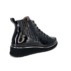 Sport Chic|Baskets<XSA Baskets Montante 9811Cuir Vernis Noir