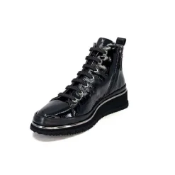 Sport Chic|Baskets<XSA Baskets Montante 9811Cuir Vernis Noir
