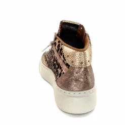 Teenager|Animalier<cetti Baskets Montantes C1352 Sra Cuir Léo &amp; Métal Léopard