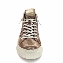 Teenager|Animalier<cetti Baskets Montantes C1352 Sra Cuir Léo &amp; Métal Léopard