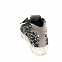 Fantaisie|Baskets<cetti Baskets Montantes C1333 Sra Cuir Gris Paillette GrisFoncé