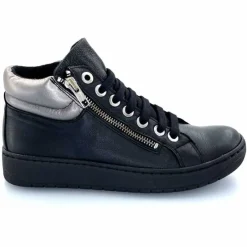 Basic|Baskets<Chacal Baskets Montantes Fermeture Éclair 6944 Cuir Noir