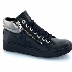 Basic|Baskets<Chacal Baskets Montantes Fermeture Éclair 6944 Cuir Noir