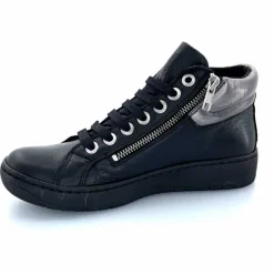 Basic|Baskets<Chacal Baskets Montantes Fermeture Éclair 6944 Cuir Noir