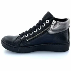 Basic|Baskets<Chacal Baskets Montantes Fermeture Éclair 6944 Cuir Noir