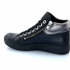 Basic|Baskets<Chacal Baskets Montantes Fermeture Éclair 6944 Cuir Noir