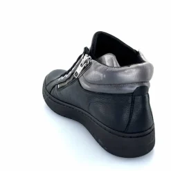 Basic|Baskets<Chacal Baskets Montantes Fermeture Éclair 6944 Cuir Noir