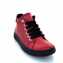 Basic|Baskets<Chacal Baskets Montantes Fermeture Éclair 6943 Cuir Rouge