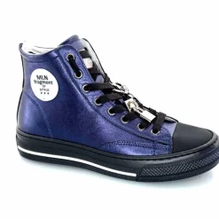 Teenager|Sport Chic<Méliné Baskets Montantes He 202 Cuir Métallique Bijoux Bleu