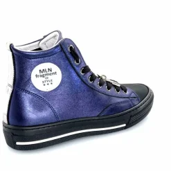 Teenager|Sport Chic<Méliné Baskets Montantes He 202 Cuir Métallique Bijoux Bleu