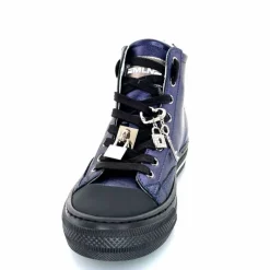 Teenager|Sport Chic<Méliné Baskets Montantes He 202 Cuir Métallique Bijoux Bleu