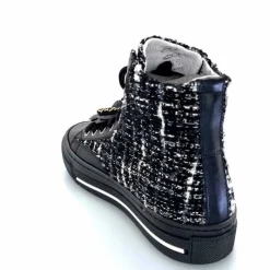 Teenager|Bijoux<Méliné Baskets Montantes He 202 Textile Blanc Bijoux Noir