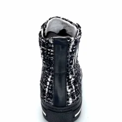 Teenager|Bijoux<Méliné Baskets Montantes He 202 Textile Blanc Bijoux Noir