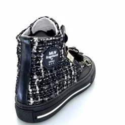 Teenager|Bijoux<Méliné Baskets Montantes He 202 Textile Blanc Bijoux Noir