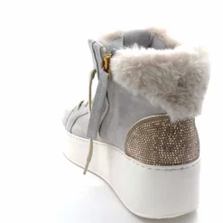 Teenager|Bijoux<GioPiu Baskets Montantes Plateformes Gio+ Rosa P02 Daim Gris Clair GrisClair