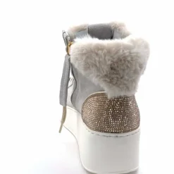 Teenager|Bijoux<GioPiu Baskets Montantes Plateformes Gio+ Rosa P02 Daim Gris Clair GrisClair