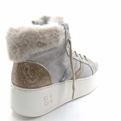 Teenager|Bijoux<GioPiu Baskets Montantes Plateformes Gio+ Rosa P02 Daim Gris Clair GrisClair