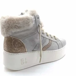 Teenager|Bijoux<GioPiu Baskets Montantes Plateformes Gio+ Rosa P02 Daim Gris Clair GrisClair