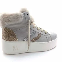 Teenager|Bijoux<GioPiu Baskets Montantes Plateformes Gio+ Rosa P02 Daim Gris Clair GrisClair