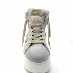 Teenager|Bijoux<GioPiu Baskets Montantes Plateformes Gio+ Rosa P02 Daim Gris Clair GrisClair