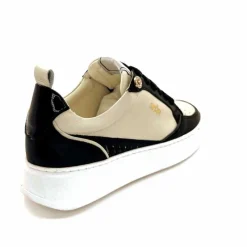 Teenager|Décontracté<Myma Baskets 7921 Cuir Crème Noir CrèmeNoir